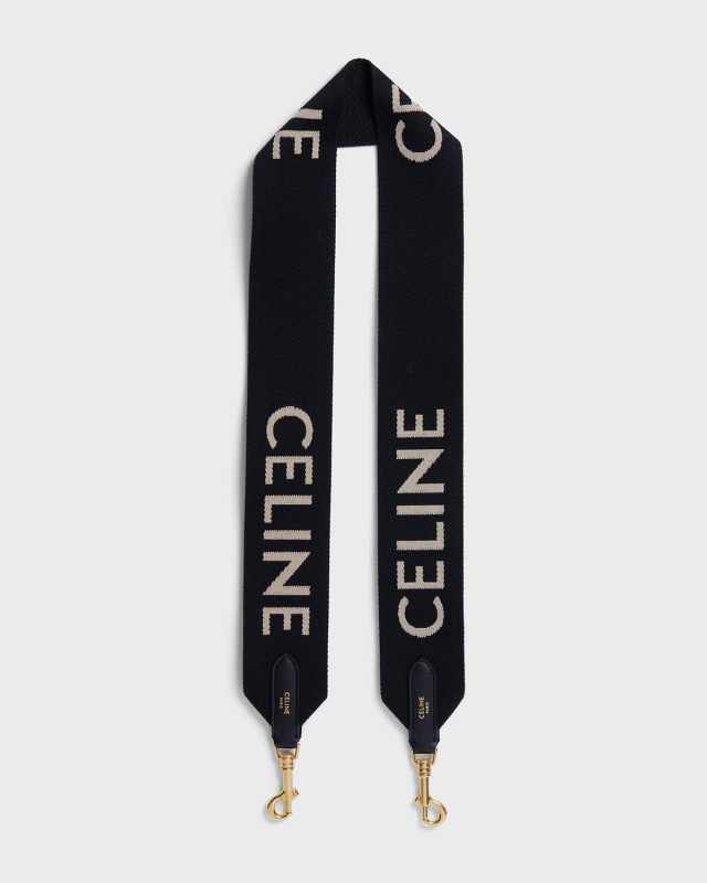 Logo Jacquard Wool Shoulder Strap